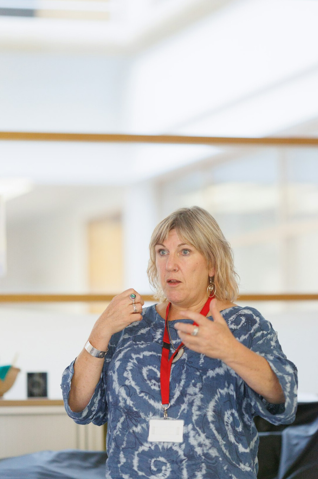 woman leading wellness course