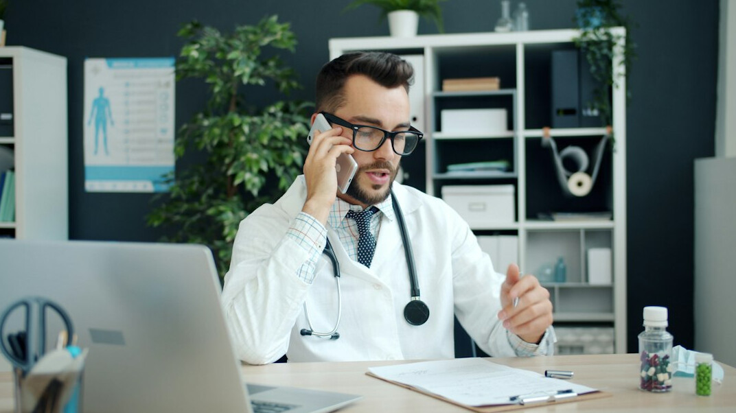 busy professional using health module