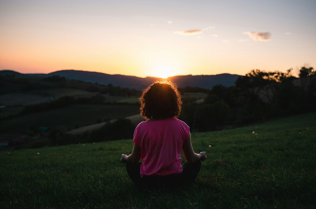 person practicing mindfulness